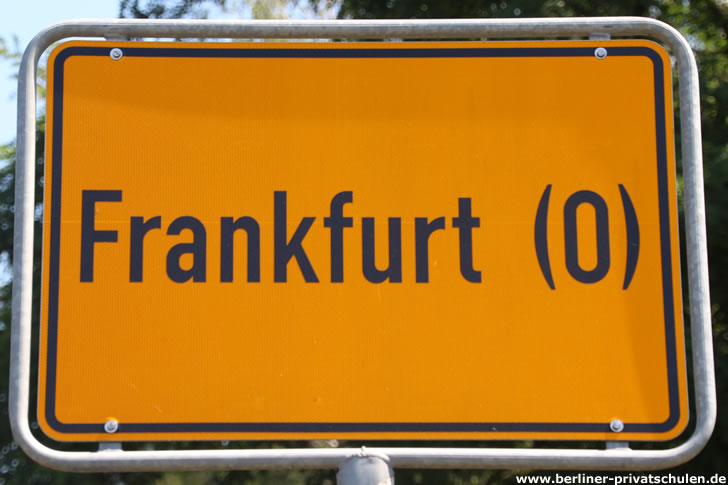 Frankfurt (Oder) Ortstafel Frankfurt (Oder)